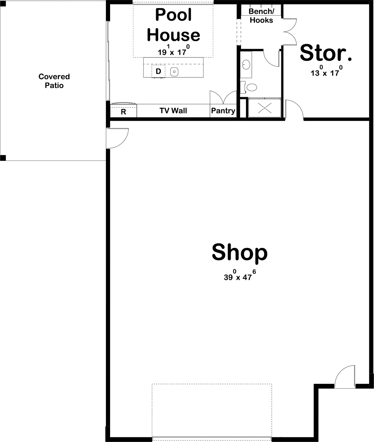 Arcadia Garage Plan - Archival Designs House Plans, floor plan