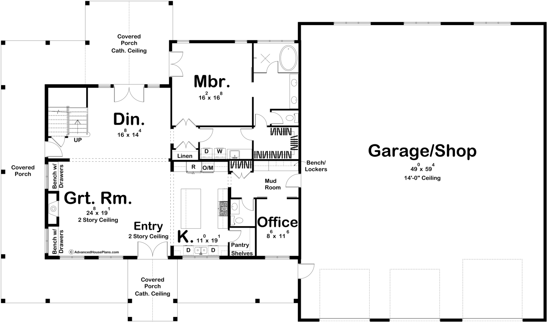 Arlington Heights Shopdominium House Plan