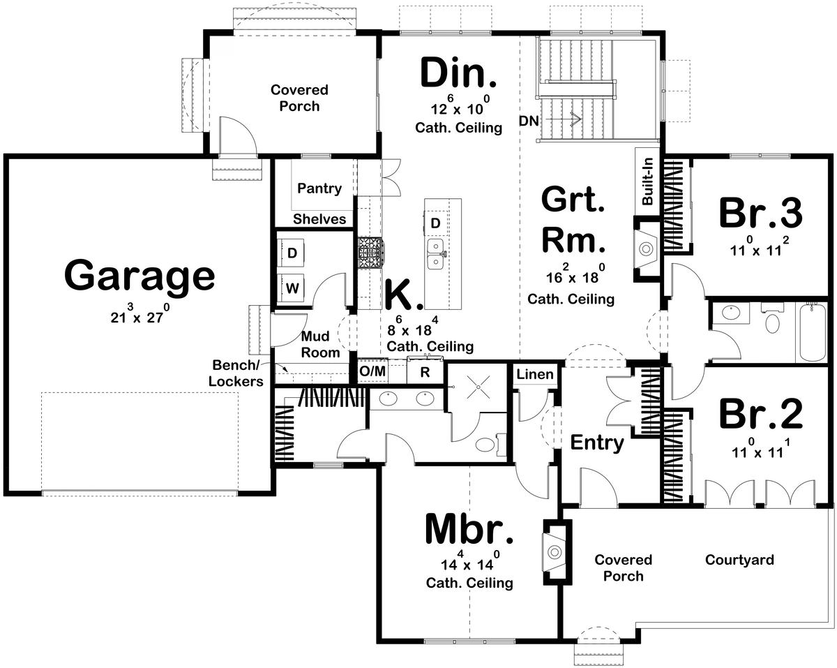 Barcelona House Plan - Archival Designs House Plans, floor plan