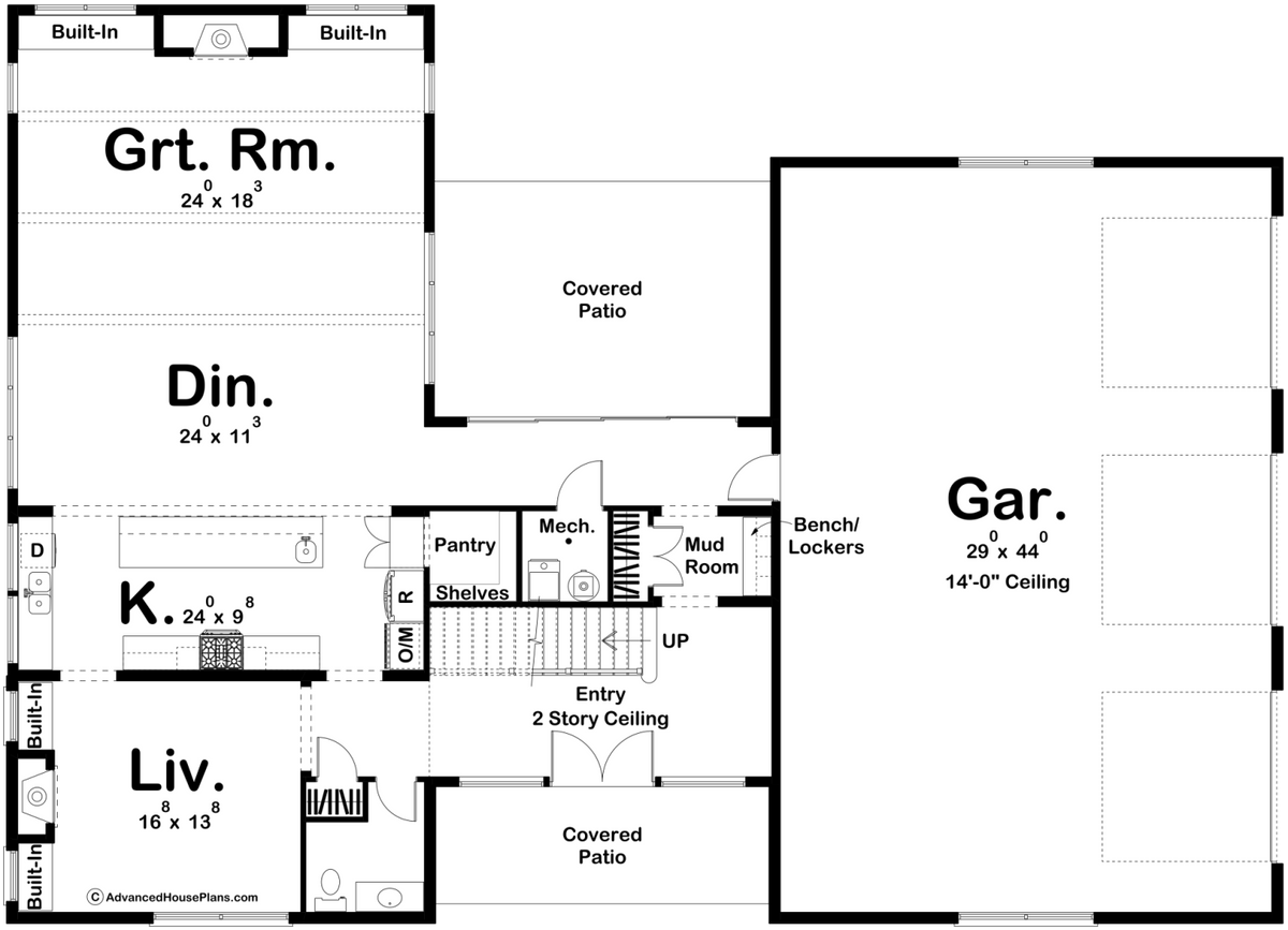 Barton Creek Barndominium House - Main Floor Plan