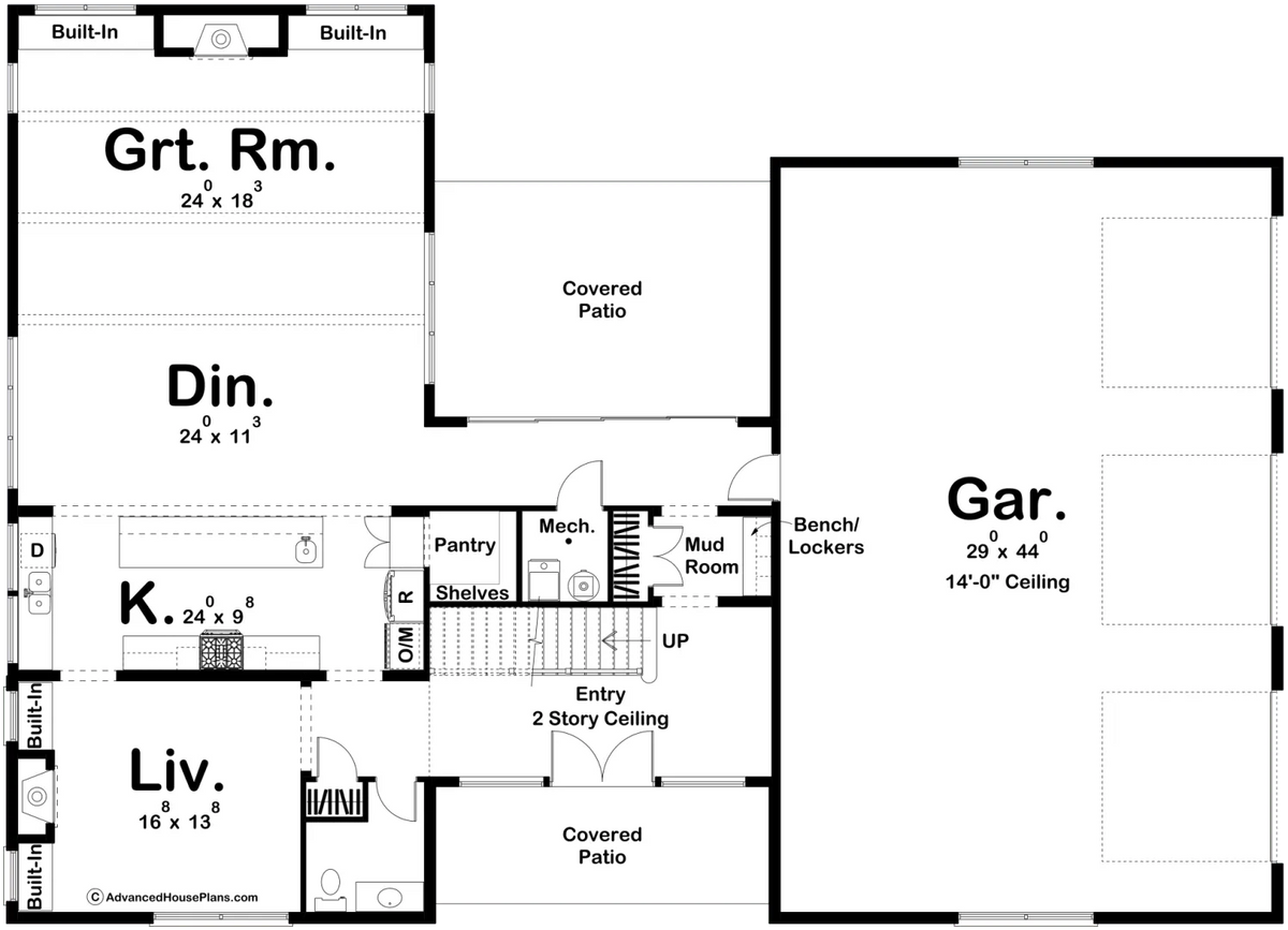 Barton Creek Barndominium - Archival Designs House Plans, floor plan