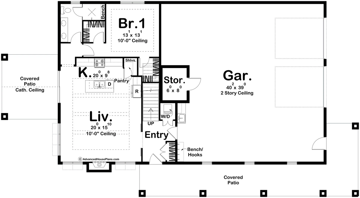 Batenhorst Barndominium - Archival Designs House Plans, floor plan