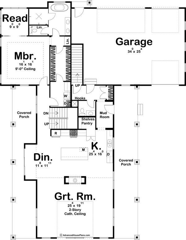 Broken Bow Barndominium | Two Story House Plan