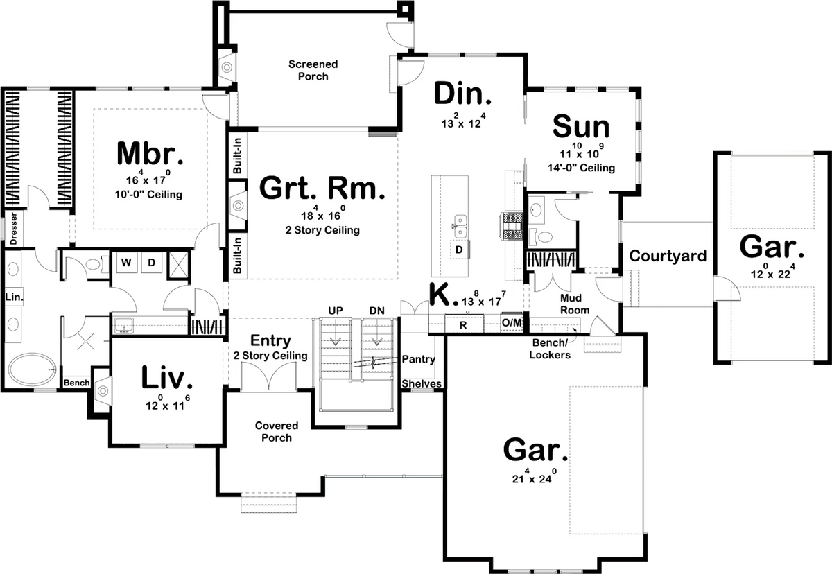 Cherrywood House Plan - Archival Designs House Plans, floor plan