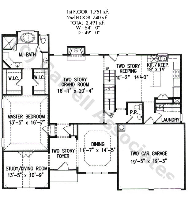 A7162-A Churchill House Plan Craftsman Style