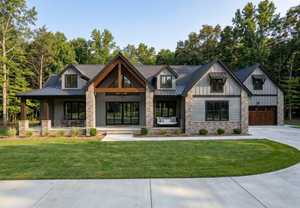 AJ7980-A Modern Farmhouse, 3 Bedrooms, 4.5 Bathrooms | Plan 1068 Exterior-7