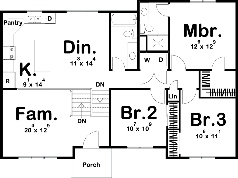 Creighton House Plan - Archival Designs House Plans, floor plan