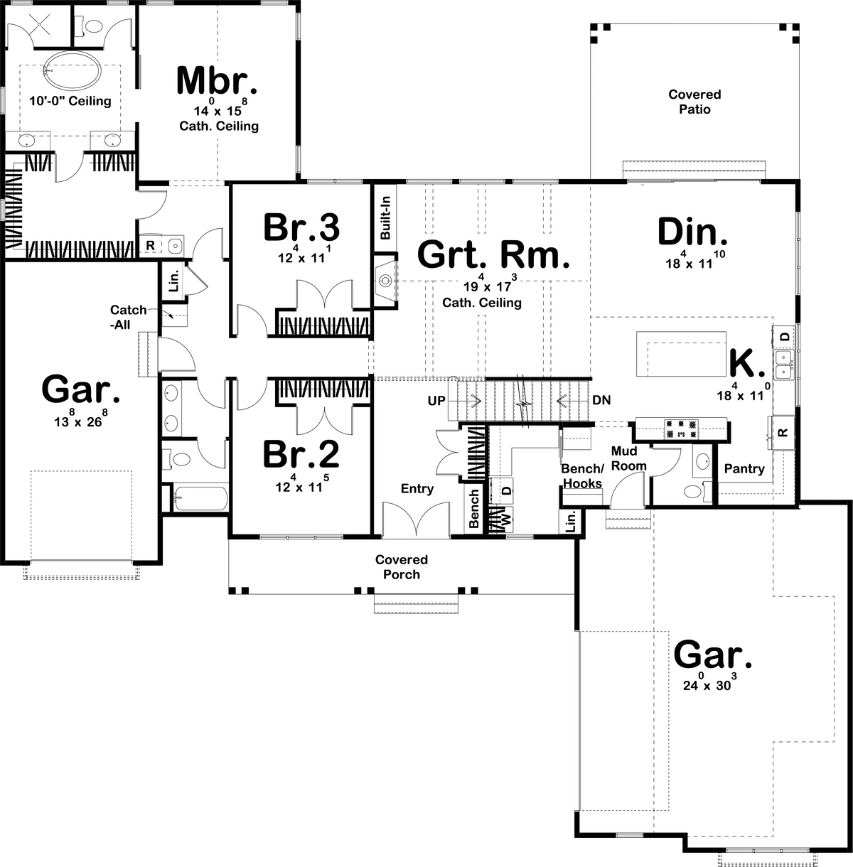 Cunningham House Plan - Archival Designs House Plans, floor plan