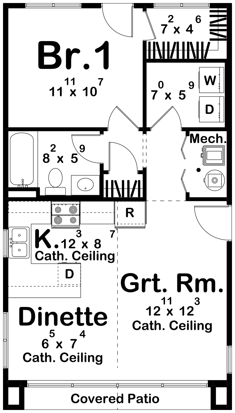 G7888-A Modern ADU House, 1 Bedroom, 1 Bathroom | Durango 30546 Exterior