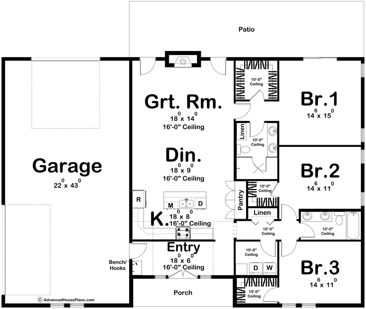 Edenton Barndominium Main Floor Plan