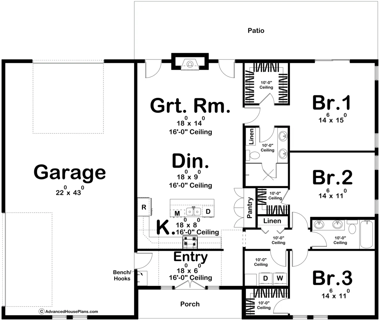 Edenton Barndominium House Plan - Archival Designs House Plans