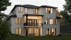 AC8177-A Contemporary House, 5 Bedrooms, 5.5 Bathrooms | Alice Residence House Plan Exterior-3