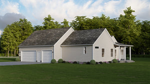 AJ7704-A Modern Farmhouse, 3 Bedrooms, 2 Bathrooms | Plan 1051 Exterior-4