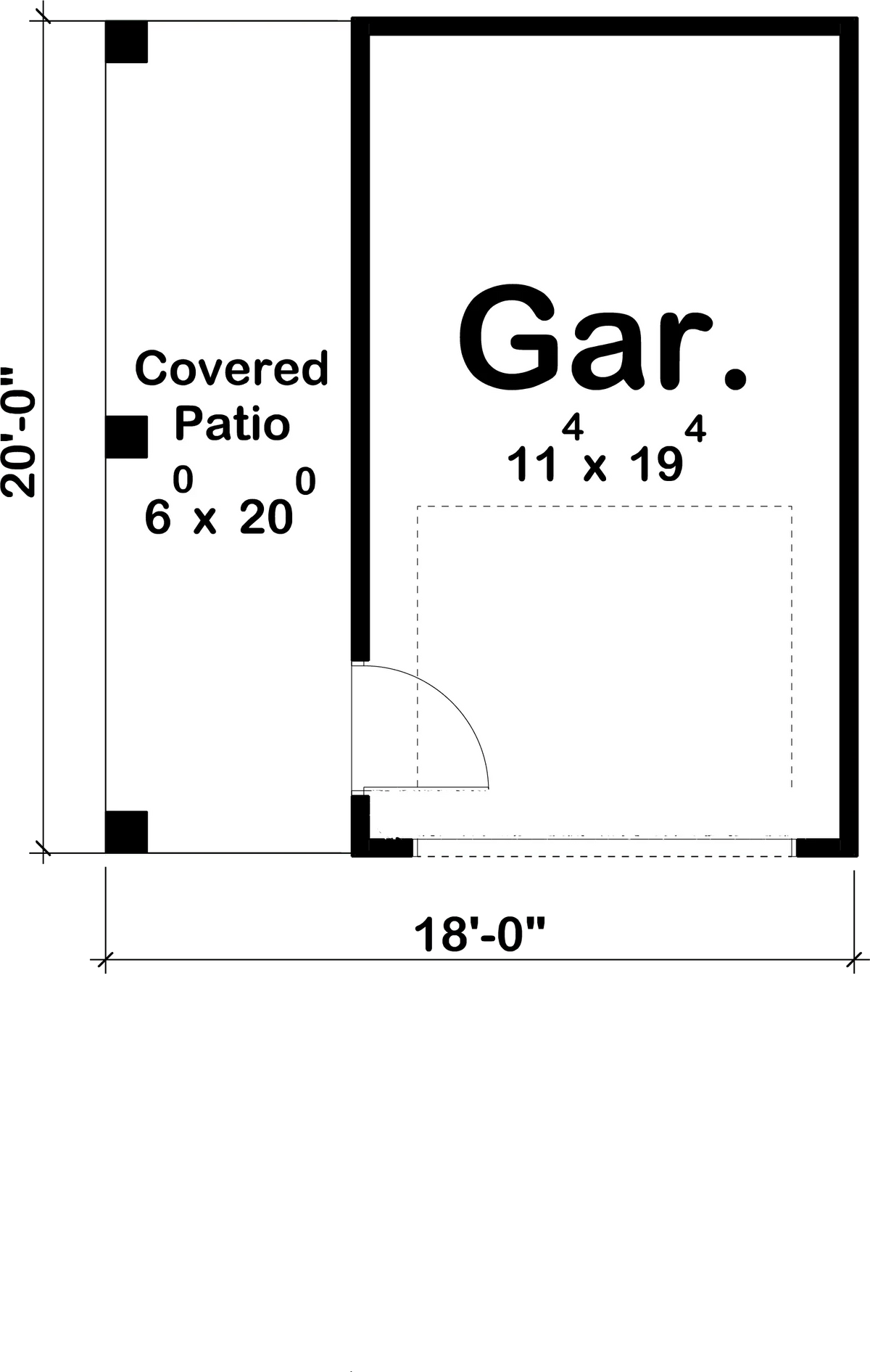 Foltz Garage Plan - Archival Designs House Plans, floor plan