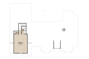 B7778-A Modern Farmhouse Bonus Room Floor Plan, 4 Bedrooms, 3.5 Bathrooms | Silverbrook House Plan 