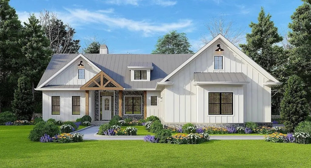 Autumn Glen Farmhouse C - Archival Designs House Plans