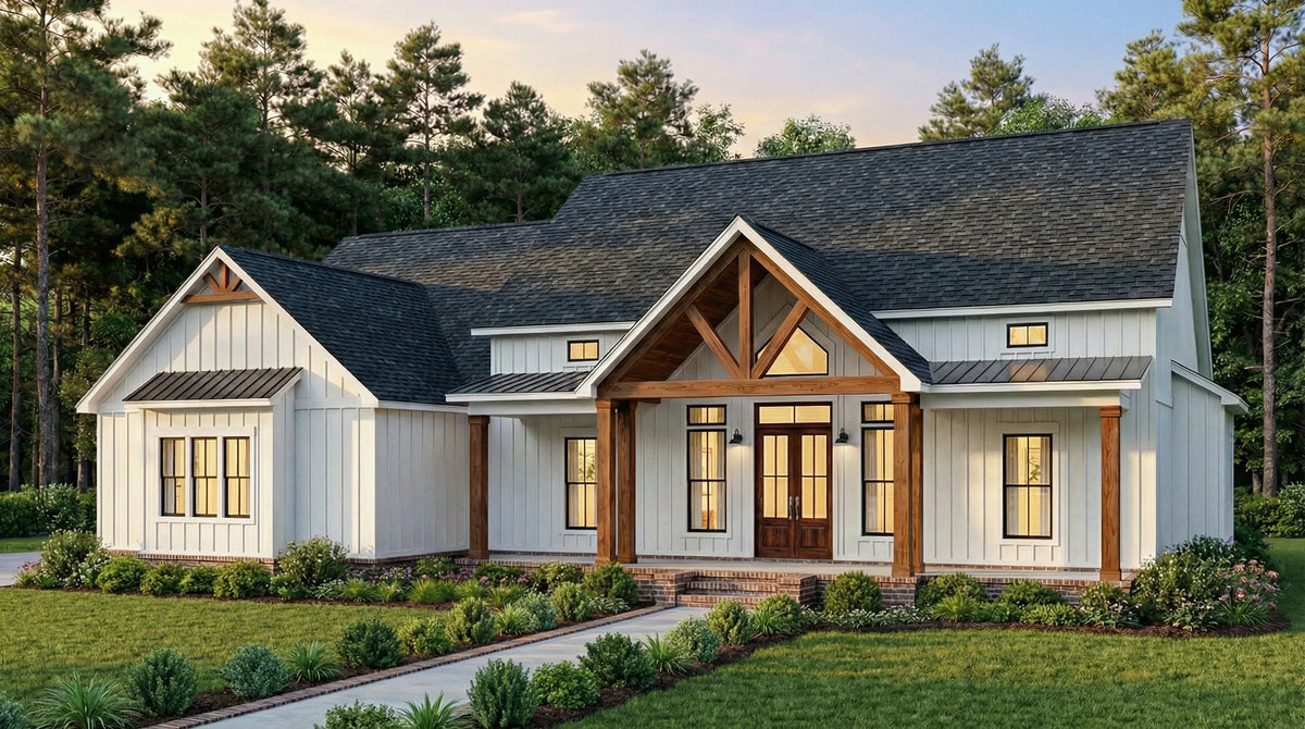 C7576-A Modern Farmhouse, 4 Bedrooms, 3 Bathrooms | Fawn Valley House Exterior-3