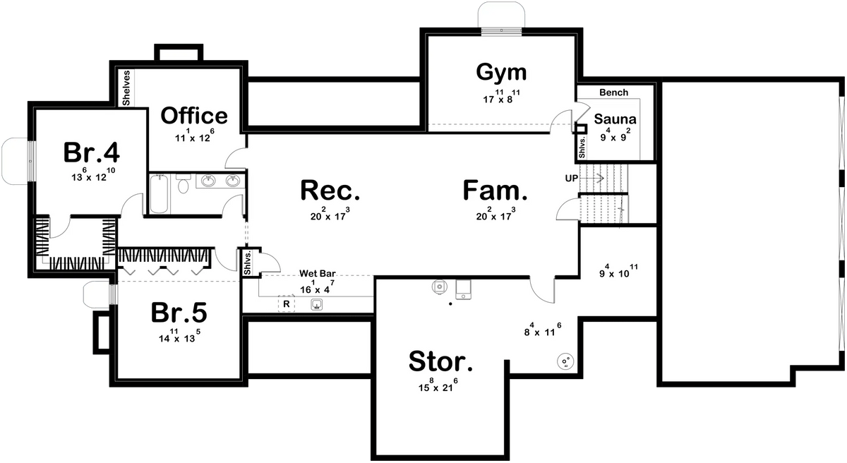 Hither Hills Basement Floor Plan