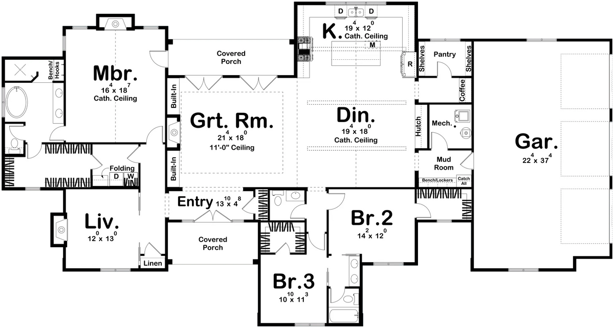 Hither Hills House Plan - Archival Designs House Plans, floor plan