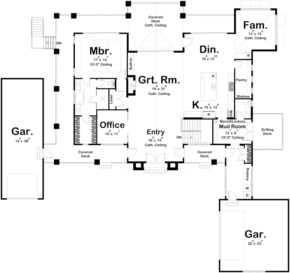 Huntington Beach House Plan - Archival Designs House Plans, floor plan