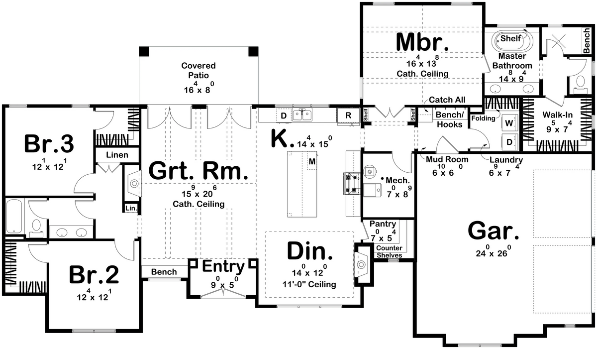 Martin Falls House Plan - Archival Designs House Plans, floor plan