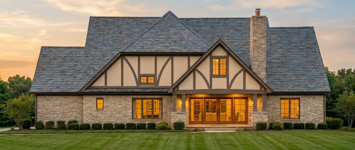 AE8399-A Cottage House, 4 Bedrooms, 4.5 Bathrooms | Addison Place House Plan Rear Exterior