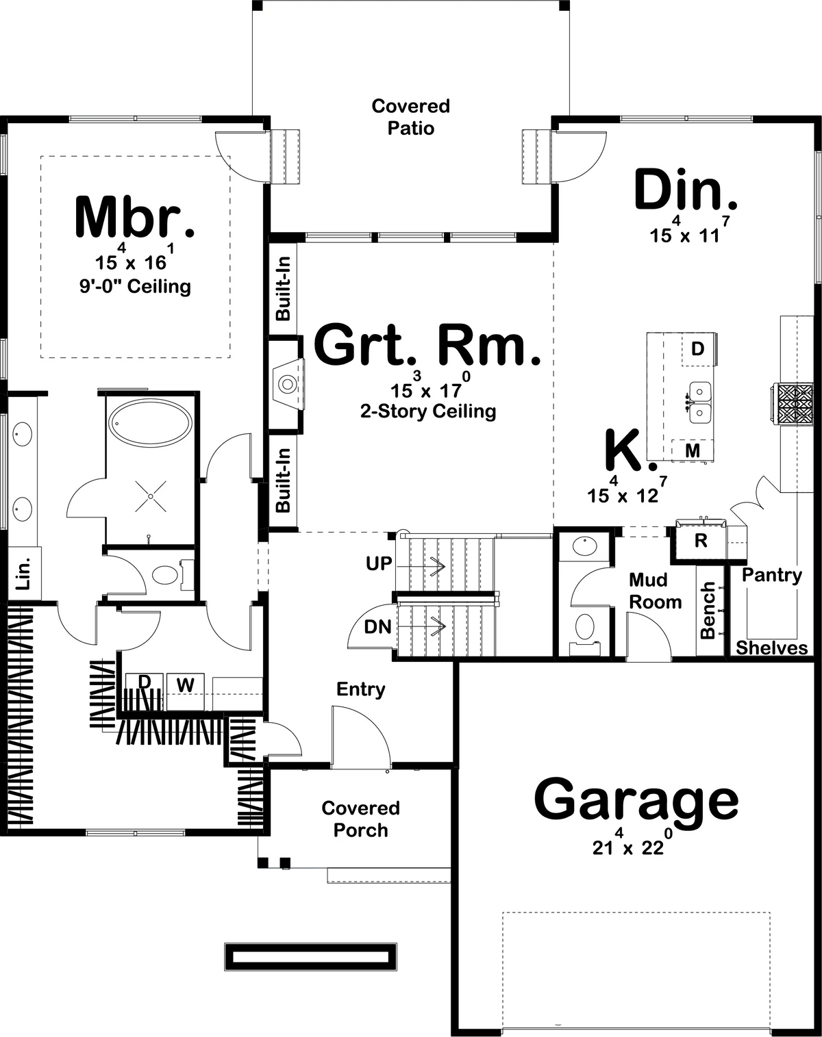 Modesto Flats House Plan - Archival Designs House Plans, floor plan