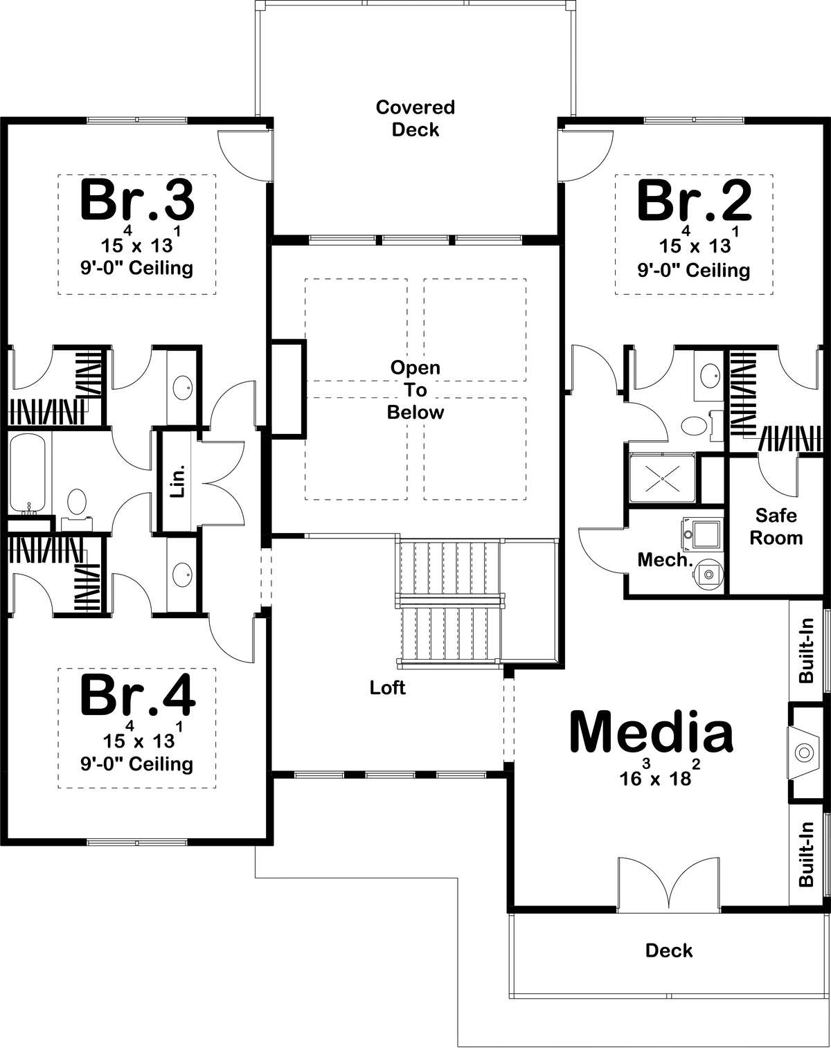 Modesto Flats House Plan - Archival Designs House Plans, floor plan