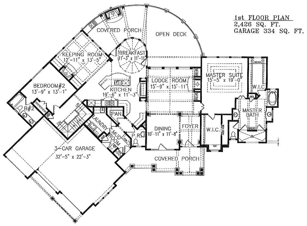 Nantahala Cottage 2426 First Floor Plan