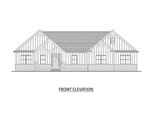 AJ7704-A Modern Farmhouse Front Elevation, 3 Bedrooms, 2 Bathrooms | Plan 1051 