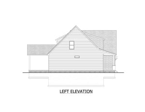 AJ7710-A Modern Farmhouse Left Elevation, 3 Bedrooms, 2.5 Bathrooms | Plan 1059