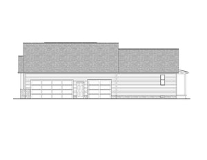 AJ7704-A Modern Farmhouse Left Elevation, 3 Bedrooms, 2 Bathrooms | Plan 1051 