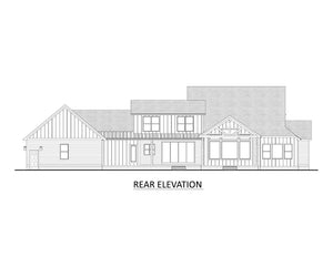 AJ7722-A Modern Farmhouse Rear Elevation, 4 Bedrooms, 4 Bathrooms | Plan 1062 