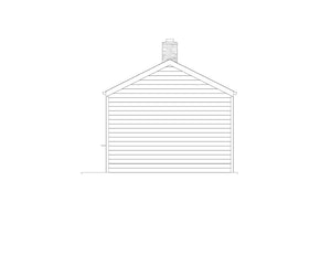 AJ7707-A Pool House Rear Elevation, 255 Square Feet | Plan 1056