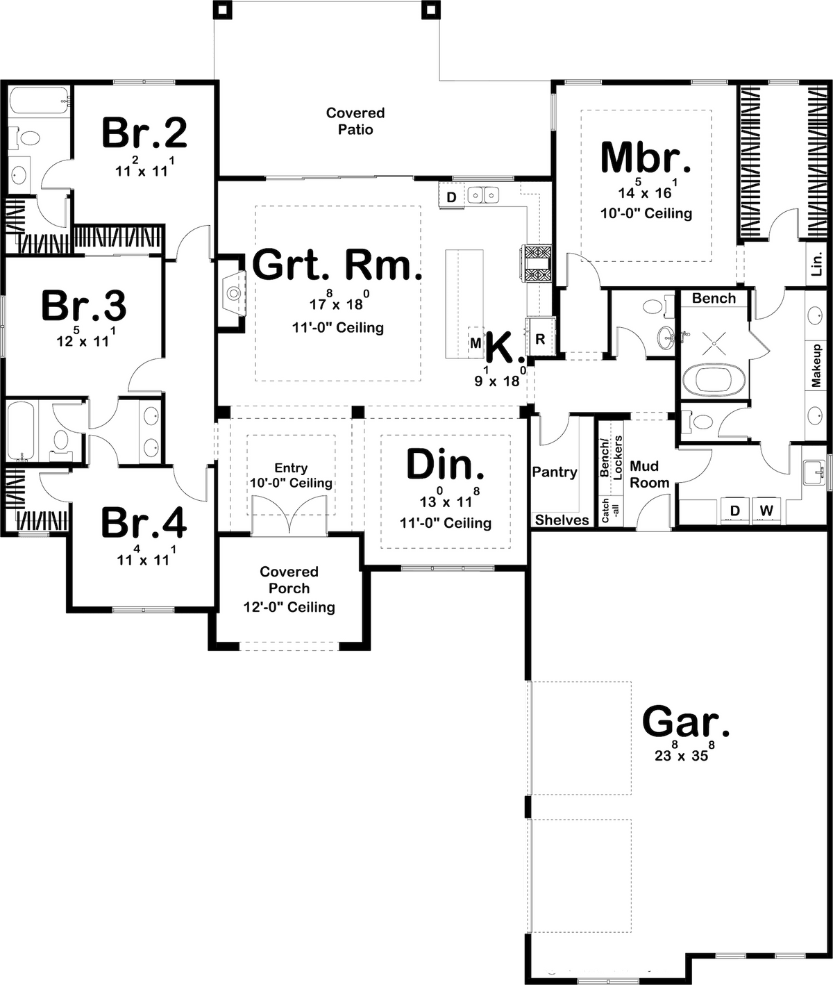 Palm Harbor House Plan - Archival Designs House Plans, floor plan