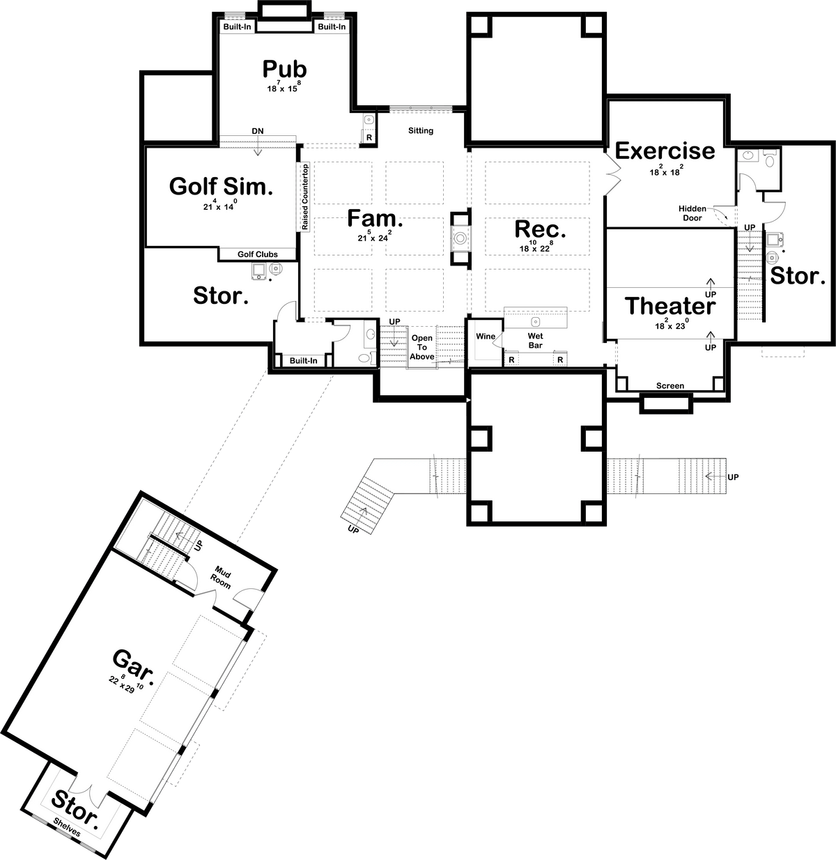 Park City House Plan - Archival Designs House Plans, floor plan