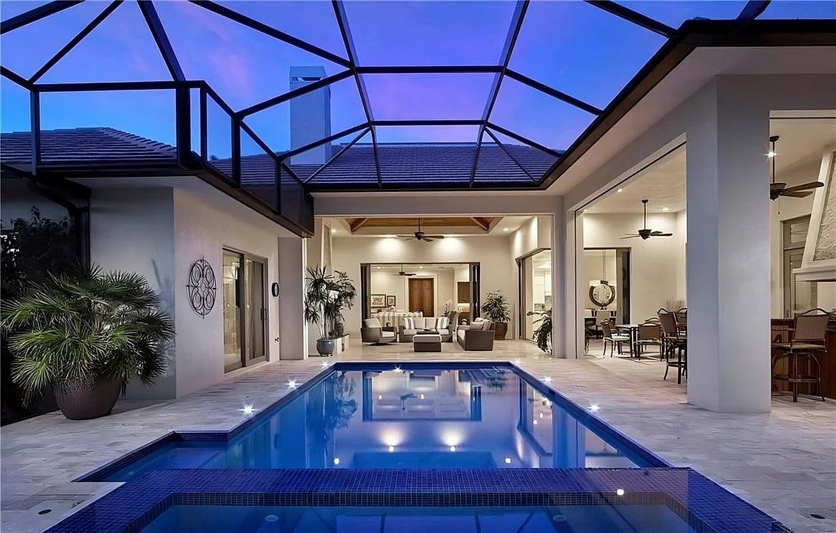 Single-Story Luxury Home with Outdoor Kitchen, Great Room, and Vaulted Ceilings