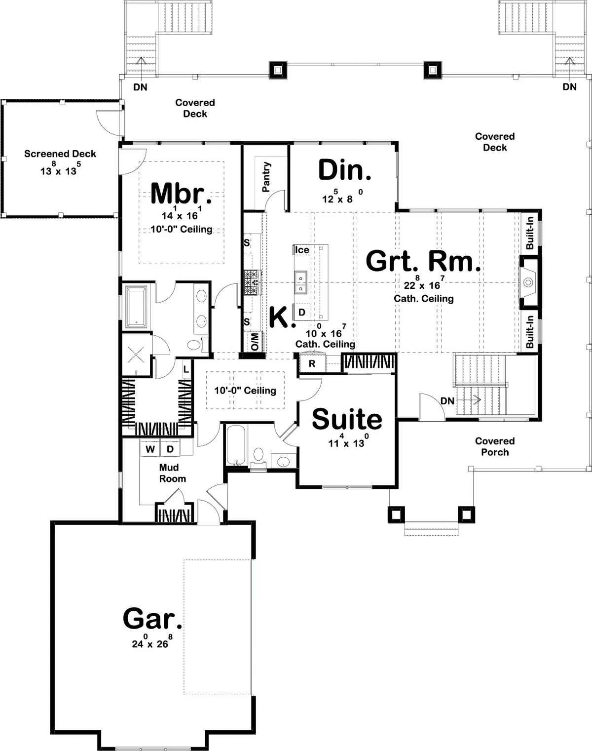 Pelican Bay House Plan - Archival Designs House Plans, floor plan