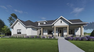 W7595-A Farmhouse House Front, 2-4 Bedrooms, 2.5-4.5 Bathrooms | USA-2769-FH 