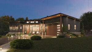 A7971 Urban Valley Contemporary House Plan 3 beds, 2 baths, Video