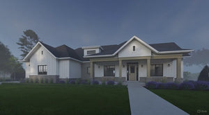 W7595-A Farmhouse House Front, 2-4 Bedrooms, 2.5-4.5 Bathrooms | USA-2769-FH 