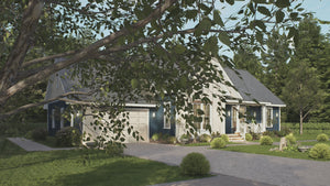 25124 Blues 3 Traditional Style Plan 3-Beds, 2.5 Bathrooms, Video