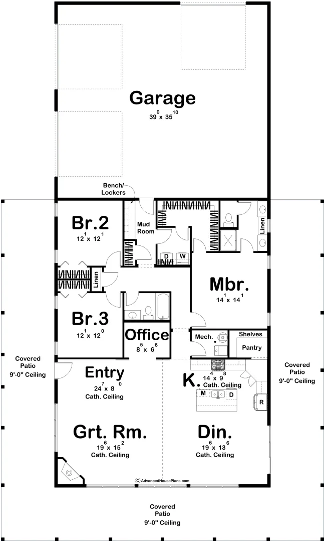 Red Rocks Barndominium - Archival Designs House Plans