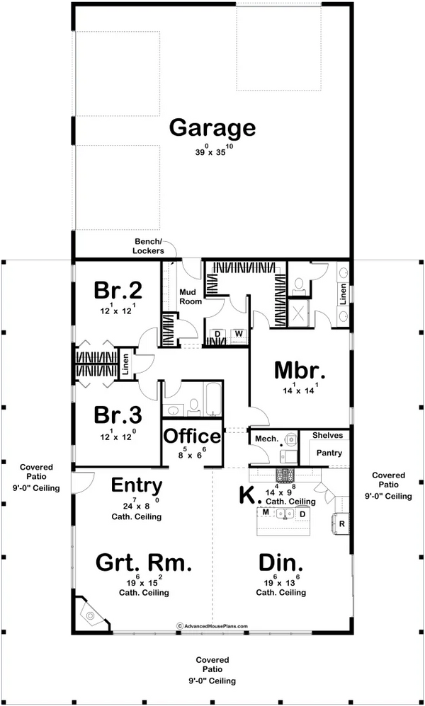 Red Rocks Barndominium | One Story House Plan | Wraparound Porch