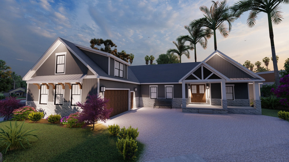 Elegant 2,648 Sq Ft Craftsman Home with Bonus Room Courtyard Garage