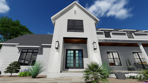 AJ7673-A Modern Farmhouse, 4 Bedrooms, 2.5 Bathrooms | Plan 1007 Exterior-5