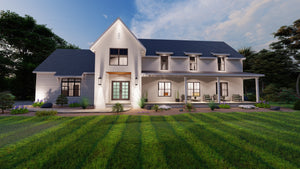 AJ7673-A Modern Farmhouse, 4 Bedrooms, 2.5 Bathrooms | Plan 1007 Exterior
