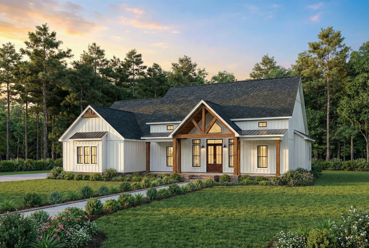 C7576-A Modern Farmhouse, 4 Bedrooms, 3 Bathrooms | Fawn Valley House Exterior-6