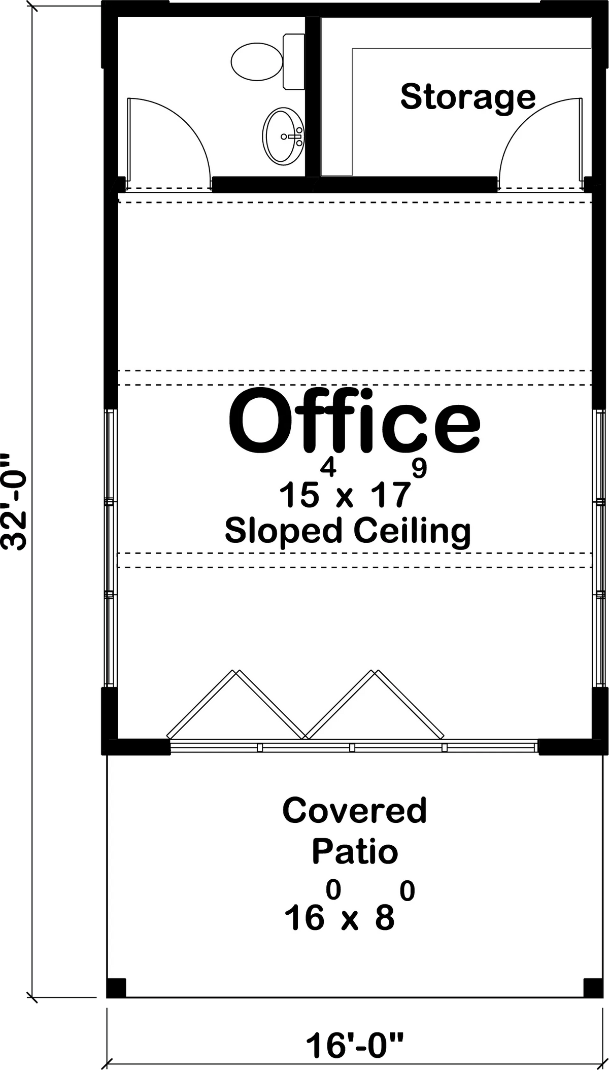 Rogan Office Plan - Archival Designs House Plans, floor plan