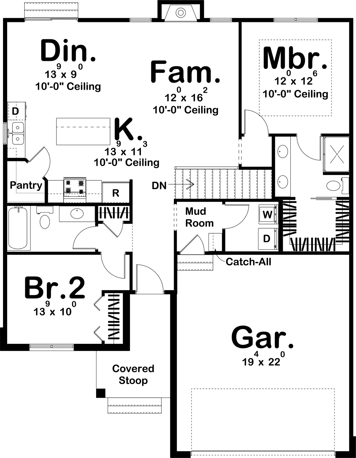 Rosewater House Plan - Archival Designs House Plans, floor plan